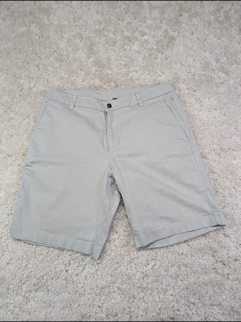lululemon athletica Light Gray Flat Front Men's Shorts